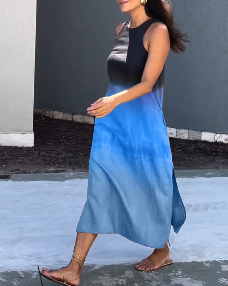 Élodie | Robe sans manches et dégradé