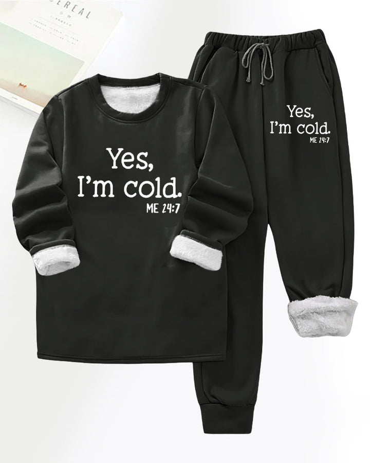 Pantalon décontracté en polaire imprimé lettres