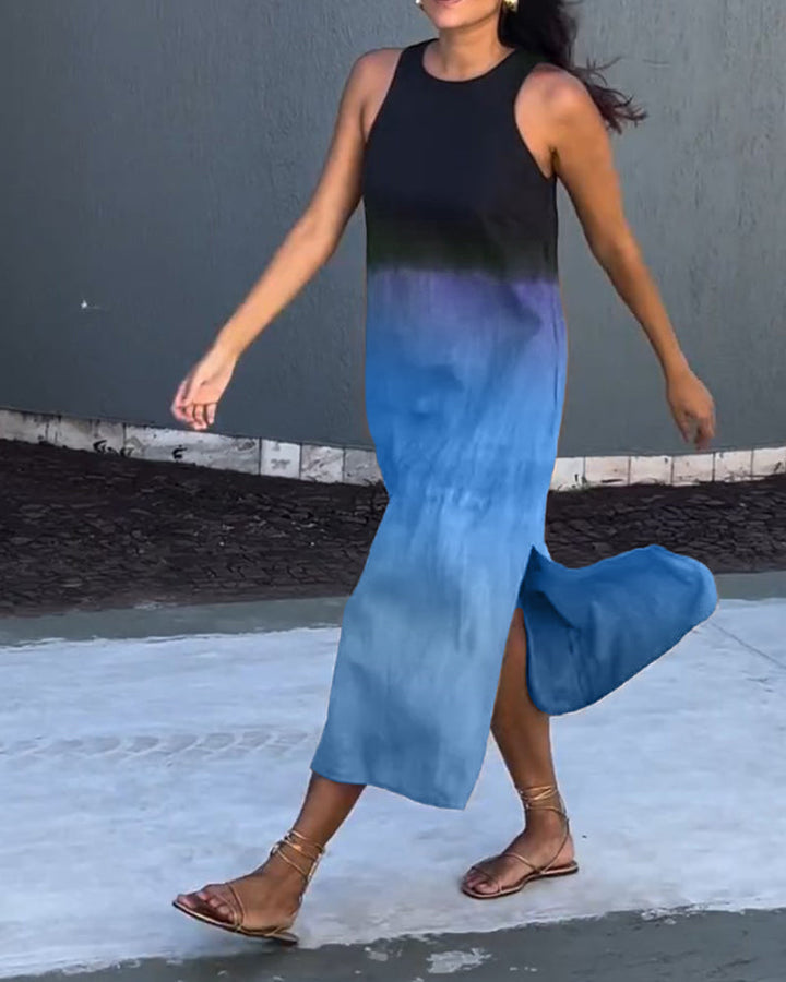 Élodie | Robe sans manches et dégradé