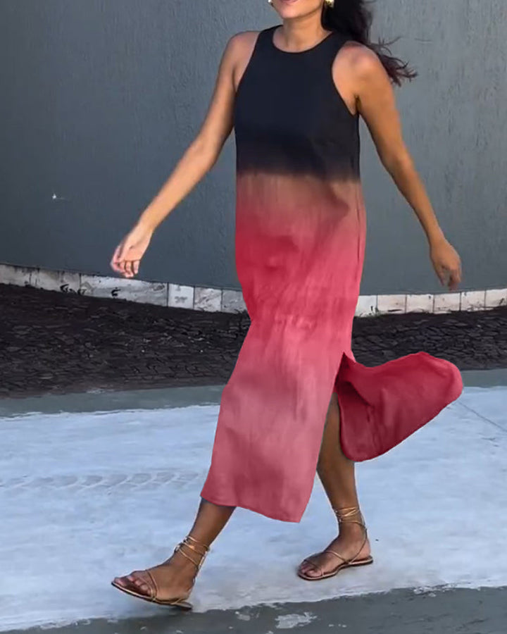 Élodie | Robe sans manches et dégradé