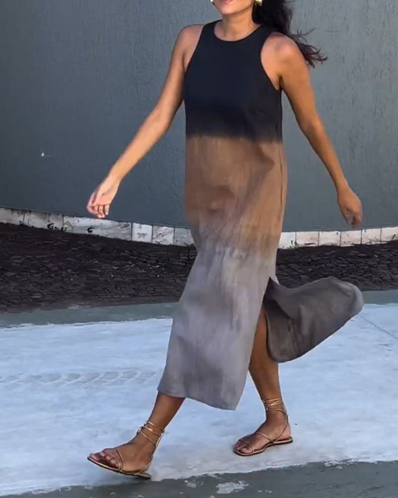 Élodie | Robe sans manches et dégradé