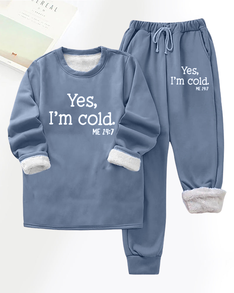 Pantalon décontracté en polaire imprimé lettres