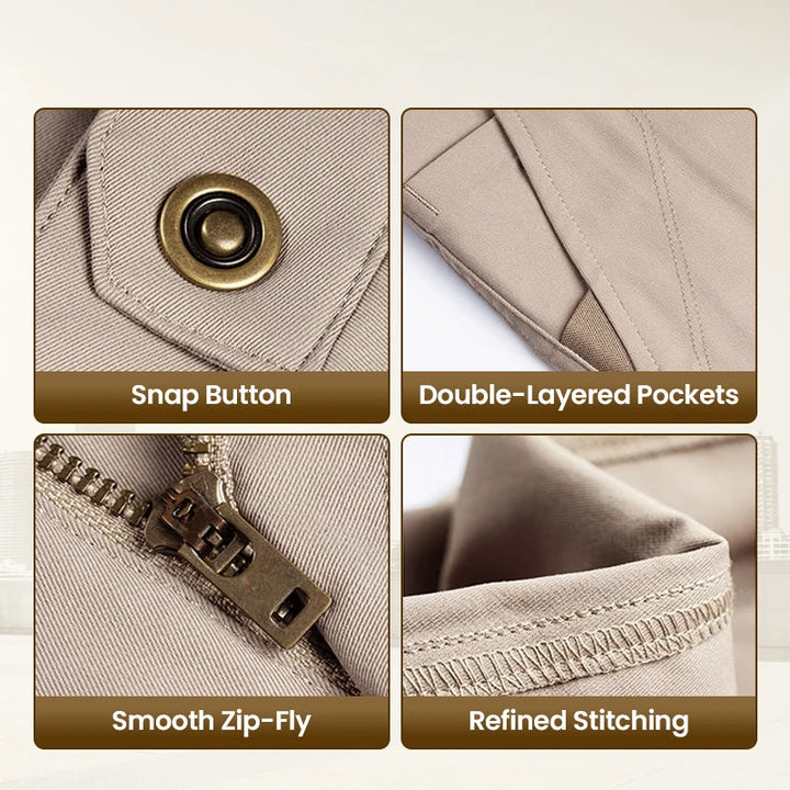 Pantalon Actif Khaki Pour Homme Avec Ceinture Extensible