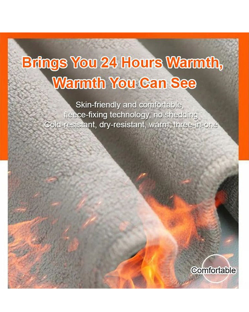 Pantalon Taille Haute Chaud avec Doublure en Laine