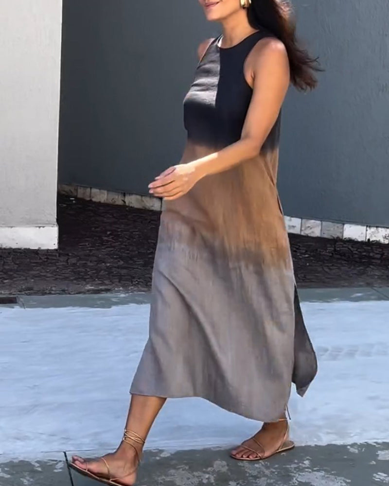 Élodie | Robe sans manches et dégradé