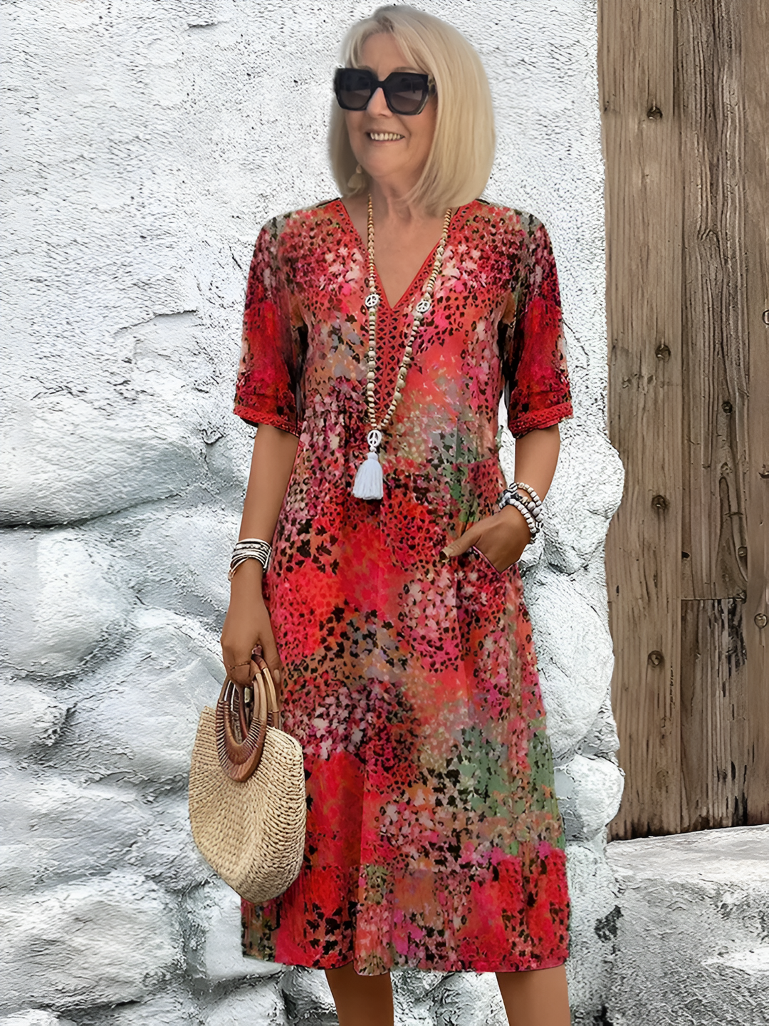 Colette™ | Robe Midi Éclatante