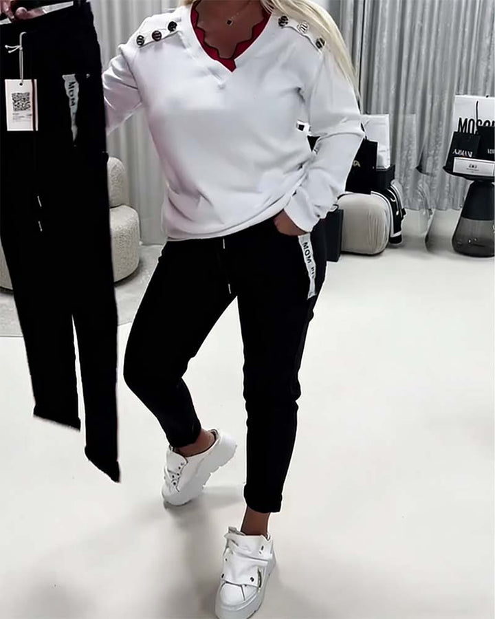 Pantalon Mode Élastique Cordon